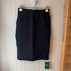 HALARA Black Midi Body Con Back Slit Women’s size Small Pencil Skirt